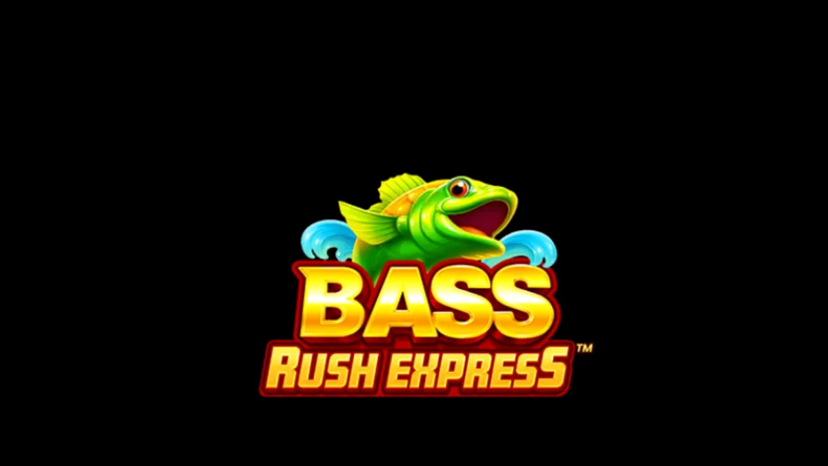 Tampilan layar permainan slot Bass Rush Express dengan tema danau yang tenang